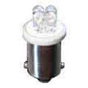 1889 Miniature LED Bulb BA9S Base 4 LED 12V DC T3 1/4