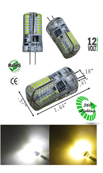 G4 3 Watt 64 LED 12V AC/DC Dimmable product 34155