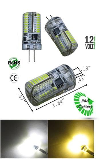 G4 3 Watt 64 LED 12V Dimmable - Low - LEDLight