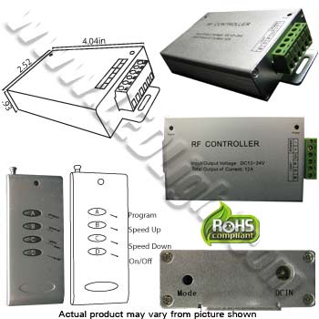 Radio Control RGB LED Light Controller 12 Volt 144 Watt Common Anode