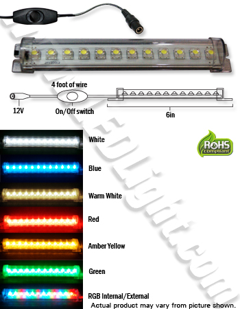 slank cafe Ophef Tube Light 6" Led Low Voltage 12 Volt DC Plug & Switch - Low Voltage -  LEDLight