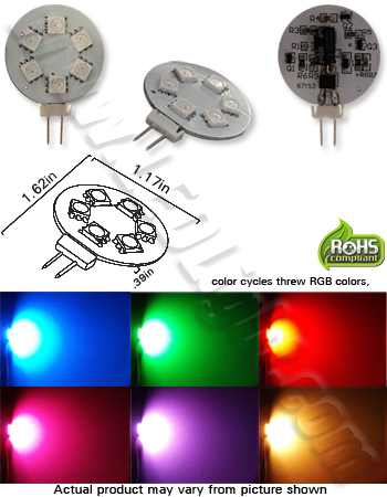 GY6.35 6 SMD RGB Color 12V or DC - Low Voltage - LEDLight