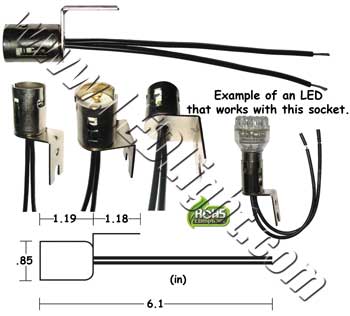 BAY15D Socket with Stand product 35674