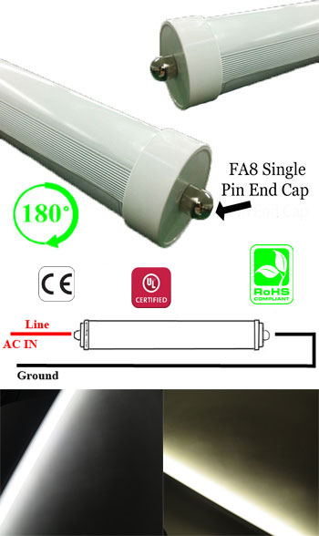 Tube T8 40 Watt 8 Foot 90-277VAC Frosted Lens FA8 Single Pin