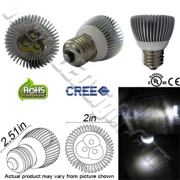 PAR16 Three 1 Watt Ultra Bright LED Light