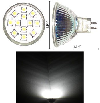 MR16 GX5.3 12 SMD 5050 12 Volt AC-DC