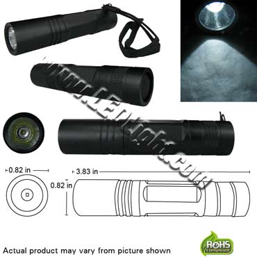 LED Flashlight 3 Watt P4 LED 160 Lumen 