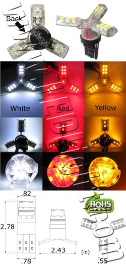 Spider T20 Wedge LED Bulb 12 VDC product 37584