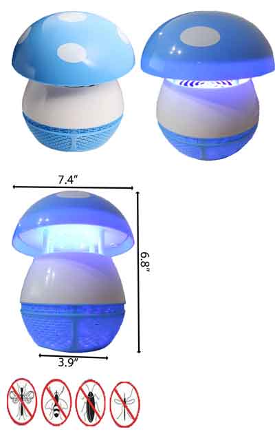 LED Mosquito/Flying Insect/Bug Light Trap 120V AC USA Power Plug