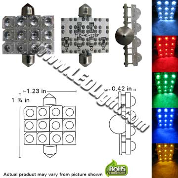 Festoon 1-3/4-Inches 42 mm 12 Super Flux 12 Volt DC product 38484