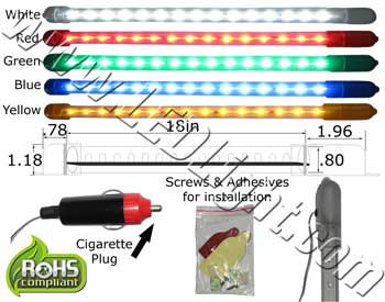 LED Street Rod Light 18 Inch 12 VDC product 42387