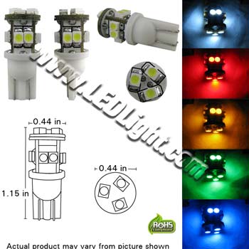 T10 Wedge 11 SMD Ultra Bright Bulb 12VDC