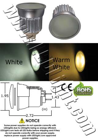 MR16 7 SMT LED Light 12 Volt AC/DC