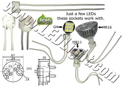 G4 shop bulb socket