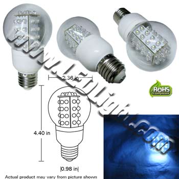 High Luminous Flux A19 LED Light 120VAC E26/E27