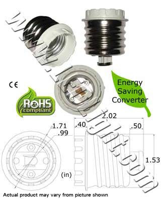 E39/E40 male to E26/E27 female Adapter product 45374