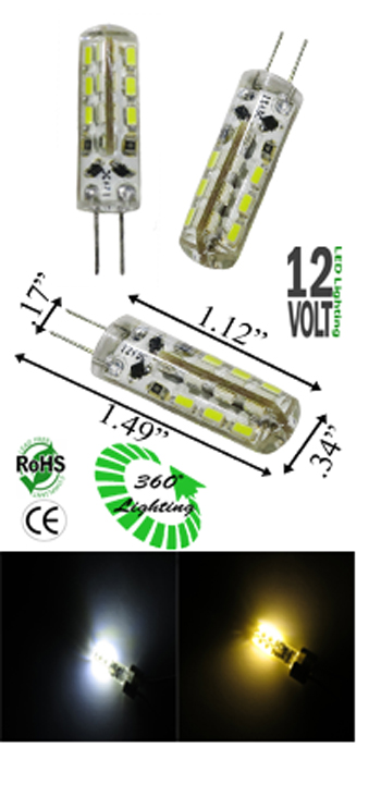 G4 G6.25 JC 1.8 Watt 360 Degree 12 Volt AC-DC Dimmable - Low Voltage -  LEDLight