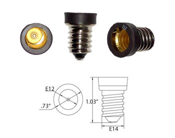 E14 male to E12 female Adapter Converter