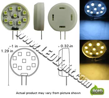 G4 9 SMD 1201 LED Bulb 12V