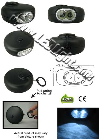 Round Pull String LED Flashlight