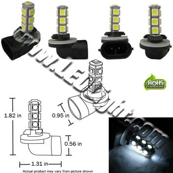 880 13 SMD 5050 (3 Chip) LED Daylight Running Lamp