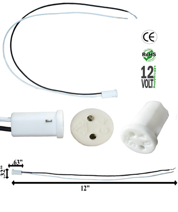 G4 Ceramic Socket Lamp Holder