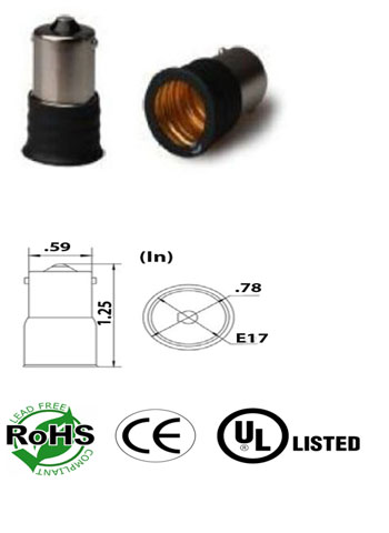 BA15S male To E17 female Screw Converter