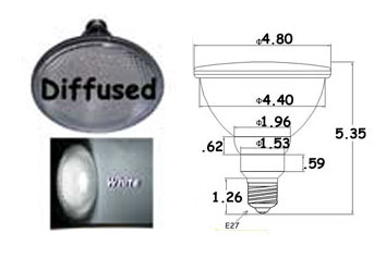 PAR38 6 Watt LED Bulb Diffused 12 Volt AC 30 Degree NCNRNW