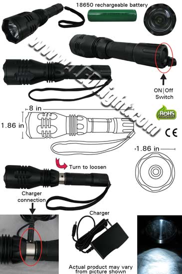 LED Flashlight Q5 LED 350 Lumen