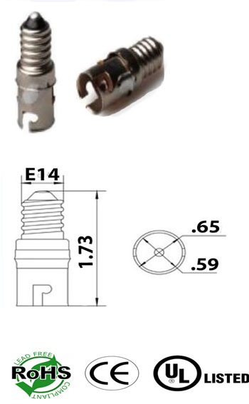 E14 male to BA15S female Converter