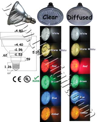 PAR38 LED Bulb 13 Watt 120 VAC E26 30 Degree product 47854