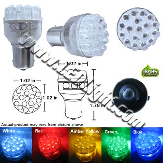 24 LED Light BAU15S 12 Volt DC