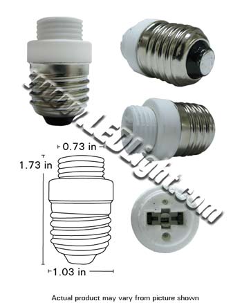 E27 male Screw Base to G9 female Base Converter Adapter