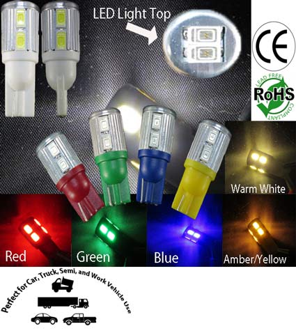 T10 Wedge 5 Watt 10 5630 SMD LED Bulb 12 V.D.C. - Automotive - LEDLight