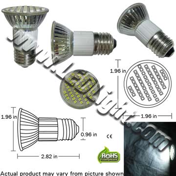 48 SMD 3528 LED 120 VAC E26/E27 LED Light Bulb