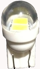 T10 Wedge 2 SMD (5630) (3 Chip) Round Lens 12VDC 