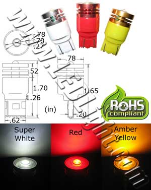 3 Watt T20 Wedge LED Light Bulb