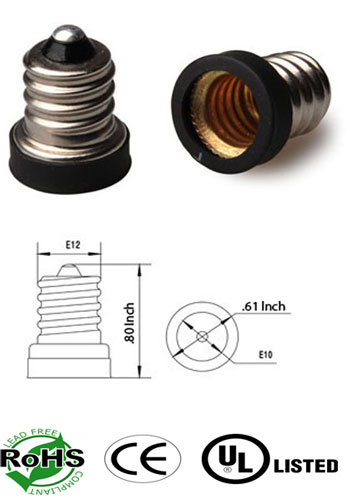 image of e12 male to e10 female converter adapter