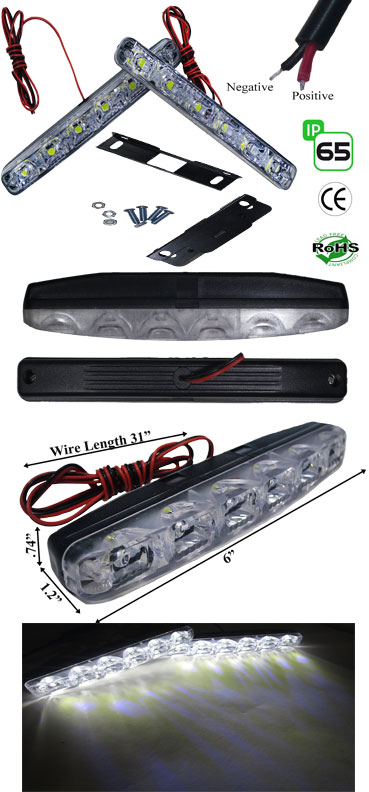 Driving Low Profile 8 LED High power 12VDC Pair