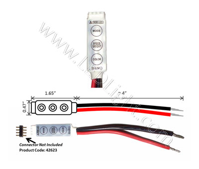 LED Mini RGB LED Controller Common Anode 12VDC 6A 72W 3 Channel product 58495