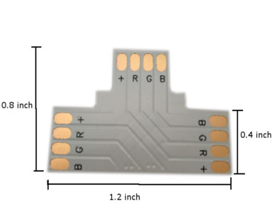 Connector 12 mm 4 Conductor 3 Way Solder Less PCB