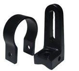 Tubular Vertical Mounting Bracket 2 Inch Black Pair 