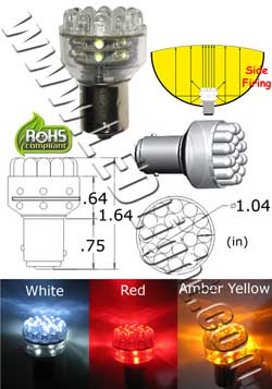 S25 18 Forward and 14 Side Firing LED's 12 Volt DC