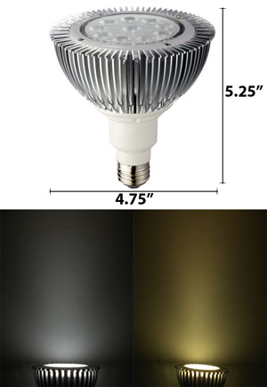 Par38 LED 14 Watt Dim-able 90-120 VAC 14W E26 25 Degree 
