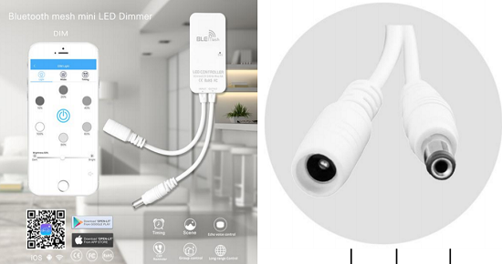 Dimmer Bluetooth Mesh Mini Controller 9-24V 1 Channel 6A 72W