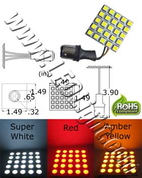 25 Ultra Bright S25 SMD LED Light 12 VDC