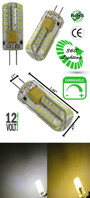 G4 GY6.35 2 Watt AC or DC 12V Dimmable G4