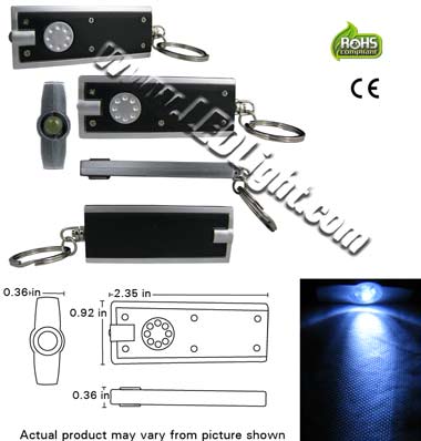 1 LED Keychain Flashlight Low Profile