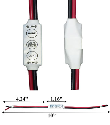 LED Mini Controller 1 Channel/Color DC12V 6A 72W