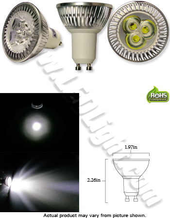 erwt Ontwaken kortademigheid LED Light 3 Watt GU10 Bulb 85-240 VAC - Household - LEDLight